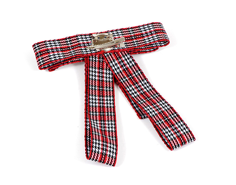 Fashion Red+white Tassel Decorated Bowknot Brooch,Korean Brooches