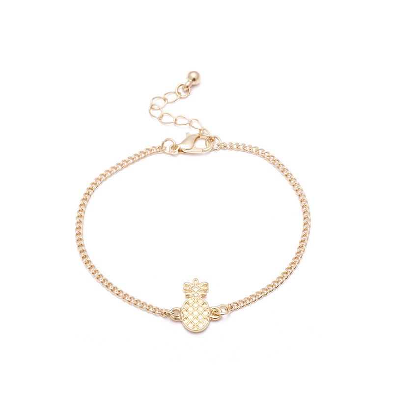 Elegant Gold Color Pineapple Shape Decorated Bracelet,Bracelets Set