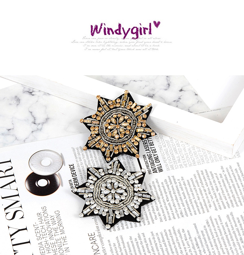 Fashion White Diamond Decorated Snowflake Shape Brooch,Korean Brooches