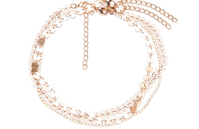 Fashion Gold Color Pure Color Design Multi-layer Necklace,Multi Strand Necklaces