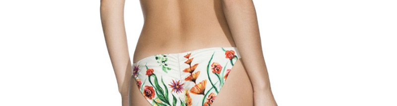 Sexy Multi-color Flower Pattern Decorated Backless Swimwear,Bikini Sets