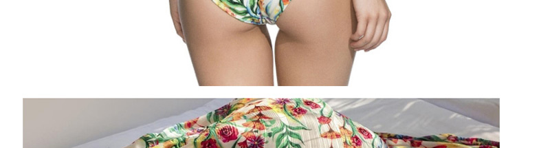 Sexy Multi-color Flower Pattern Decorated Backless Swimwear,Bikini Sets