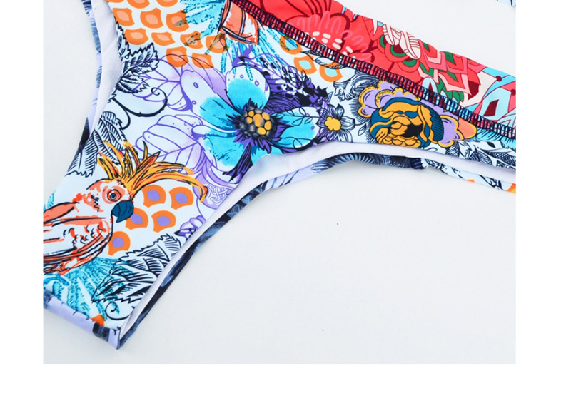 Sexy Multi-color Tree Pattern Decorated High-neckline Swimwear,Bikini Sets