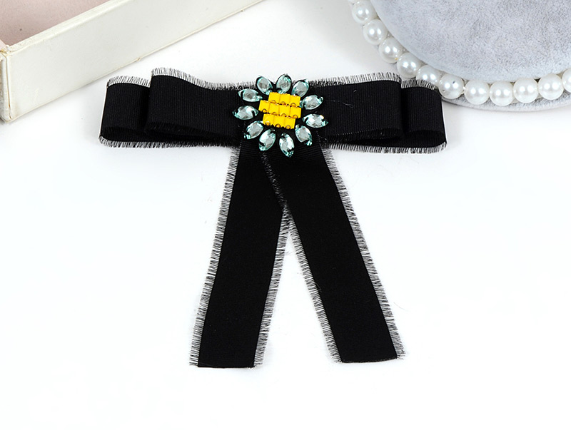 Trendy Claret Red Flower Shape Decorated Bowknot Brooch,Korean Brooches