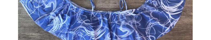 Fashion Blue Color Matching Decorated Swimwear,Bikini Sets