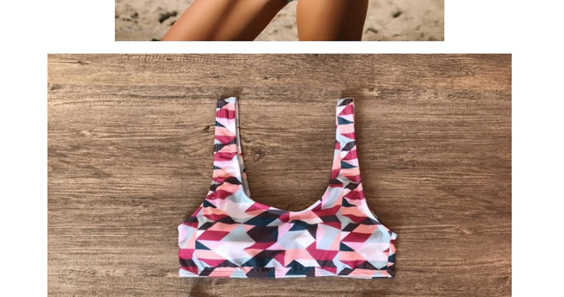 Fashion Multi-color Geometry Pattern Decorated Swimwear,Bikini Sets