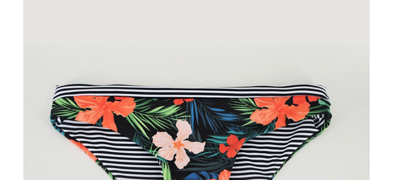 Fashion Black+white Flower Pattern Decorated Swimwear,Bikini Sets
