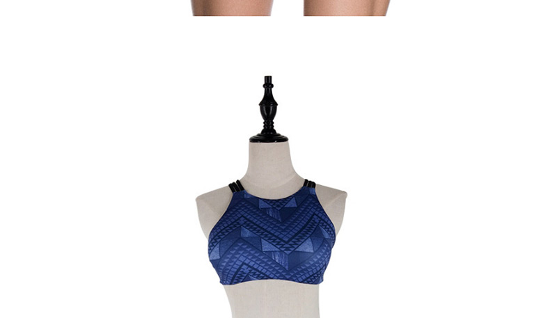 Fashion Blue Pure Color Decorated Swimwear,Bikini Sets