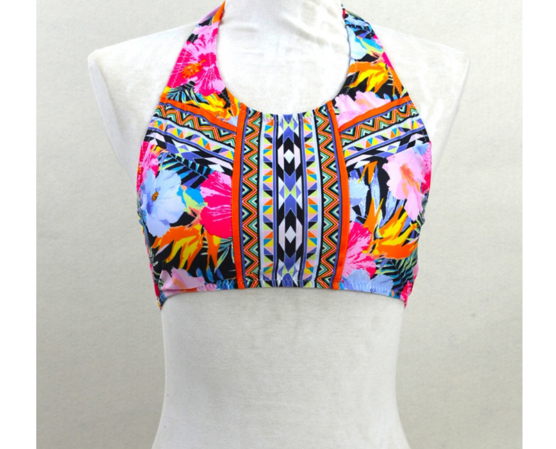 Fashion Multi-color Flower Pattern Decorated Swimwear,Bikini Sets