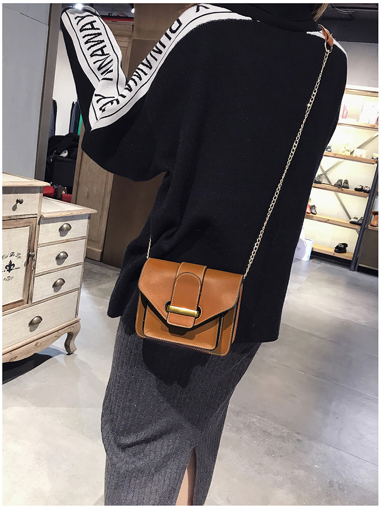 Fashion Khaki Belt Buckle Decorated Bag,Messenger bags