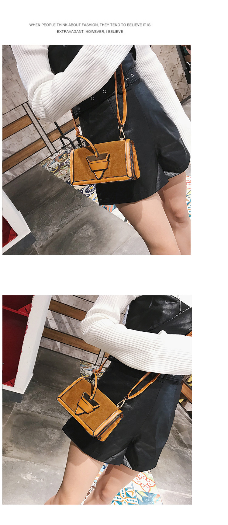 Fashion Black Triangle Shape Decorated Bag,Wallet