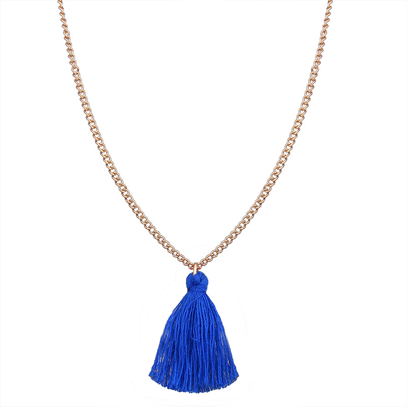 Fashion Blue Geometric Shape Decorated Necklace,Multi Strand Necklaces