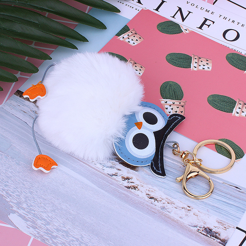 Fashion White Owl Shape Decorated Keychain,Fashion Keychain