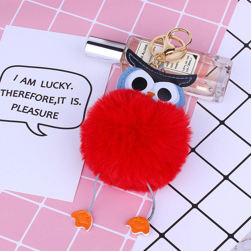 Fashion Pink Owl Shape Decorated Keychain,Fashion Keychain