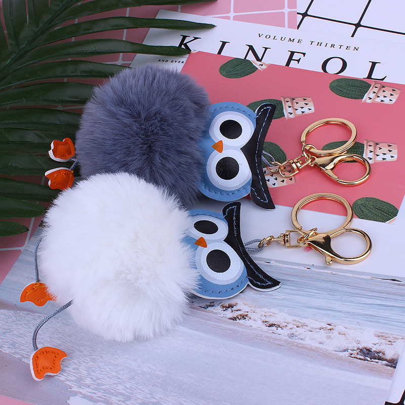 Fashion Gray Owl Shape Decorated Keychain,Fashion Keychain