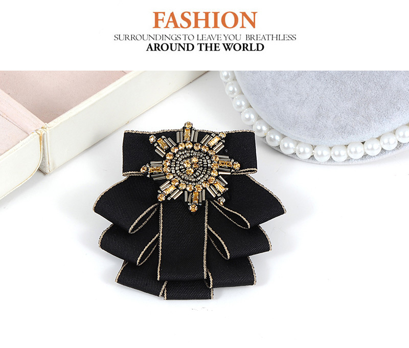 Fashion Black Round Shape Decorated Brooch,Korean Brooches