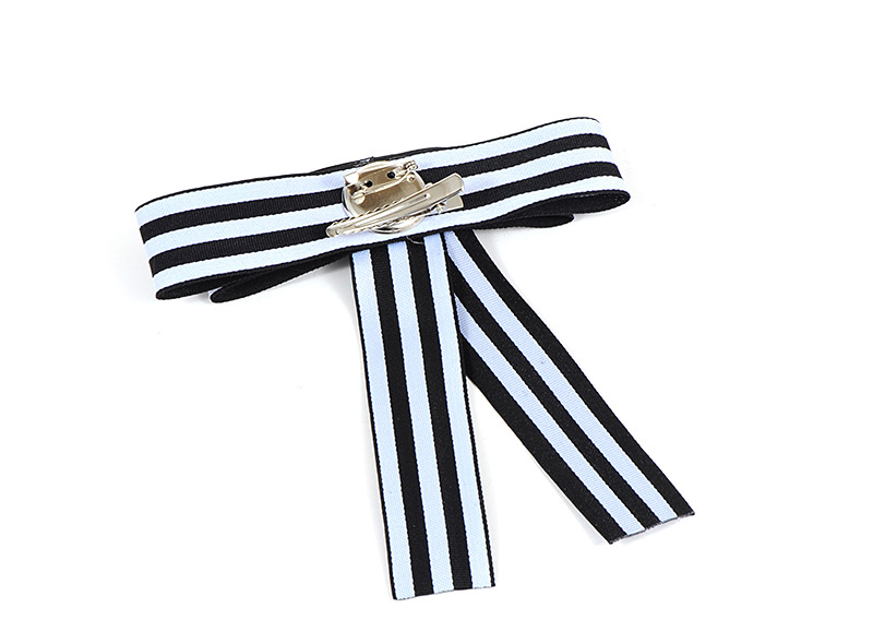 Elegant Black+white Stripe Shape Decorated Brooch,Korean Brooches