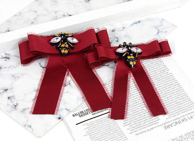 Fashion Claret-red Bee Shape Decortaed Brooch,Korean Brooches