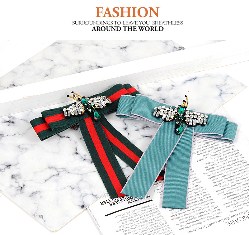 Fashion Green+red Bee Shape Decortaed Brooch,Korean Brooches