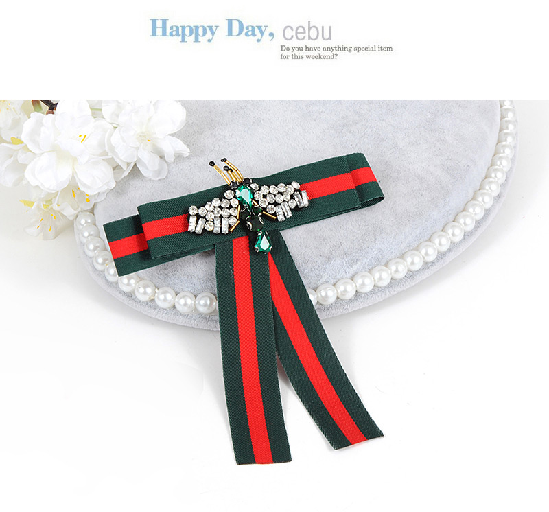 Fashion Green+red Bee Shape Decortaed Brooch,Korean Brooches