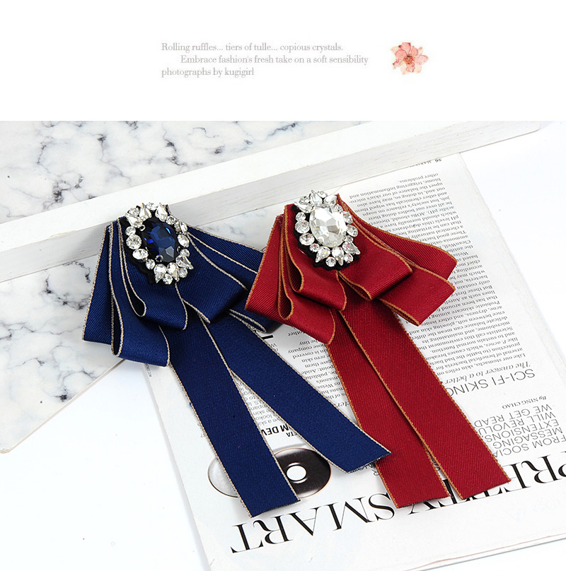 Fashion Claret-red Geometric Shape Decorated Brooch,Korean Brooches