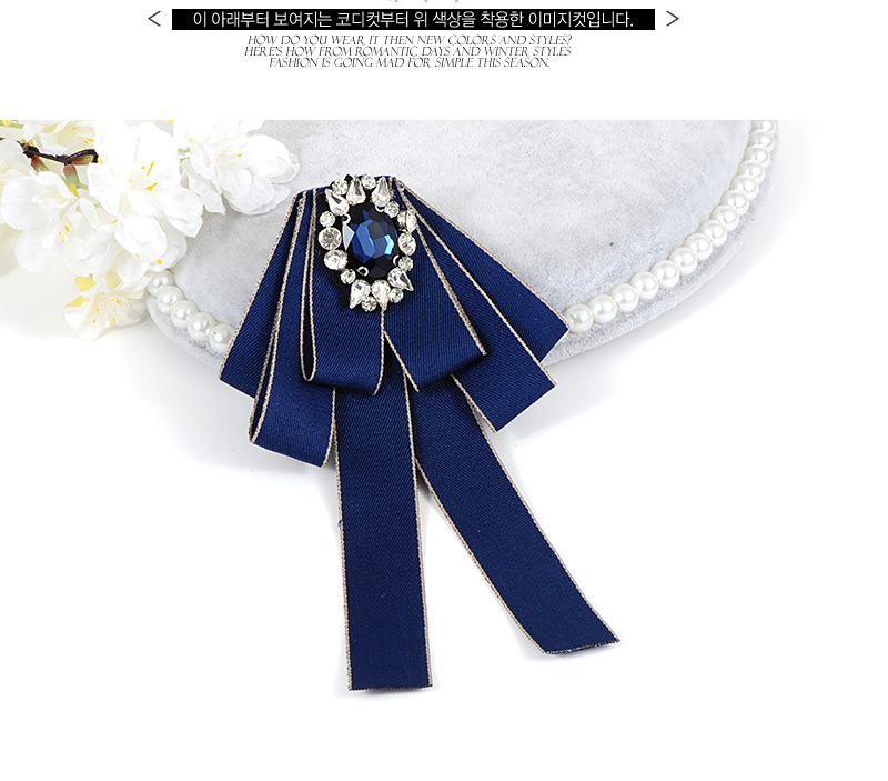 Fashion Navy Geometric Shape Decorated Brooch,Korean Brooches