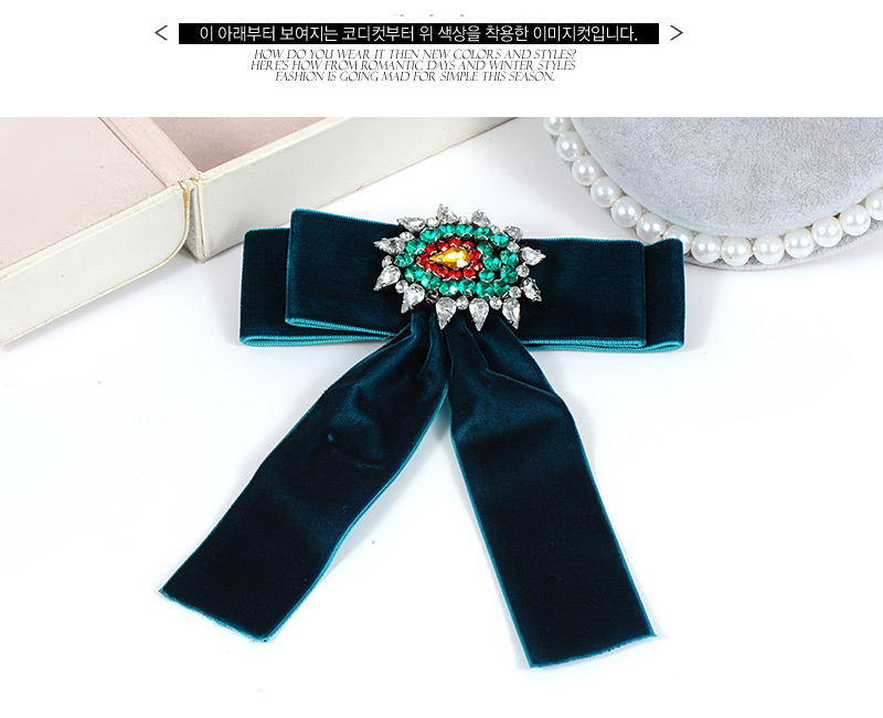 Fashion Blue Oval Shape Decorated Bowknot Brooch,Korean Brooches