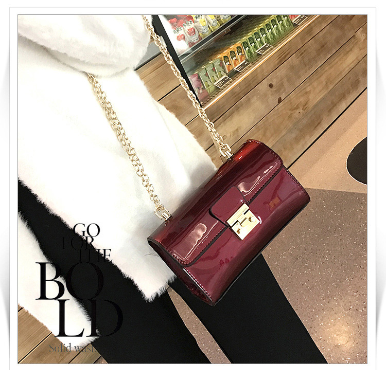 Fashion Claret-red Belt Buckle Decorated Bag,Messenger bags