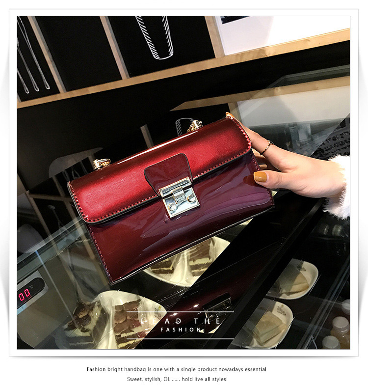 Fashion Claret-red Belt Buckle Decorated Bag,Messenger bags