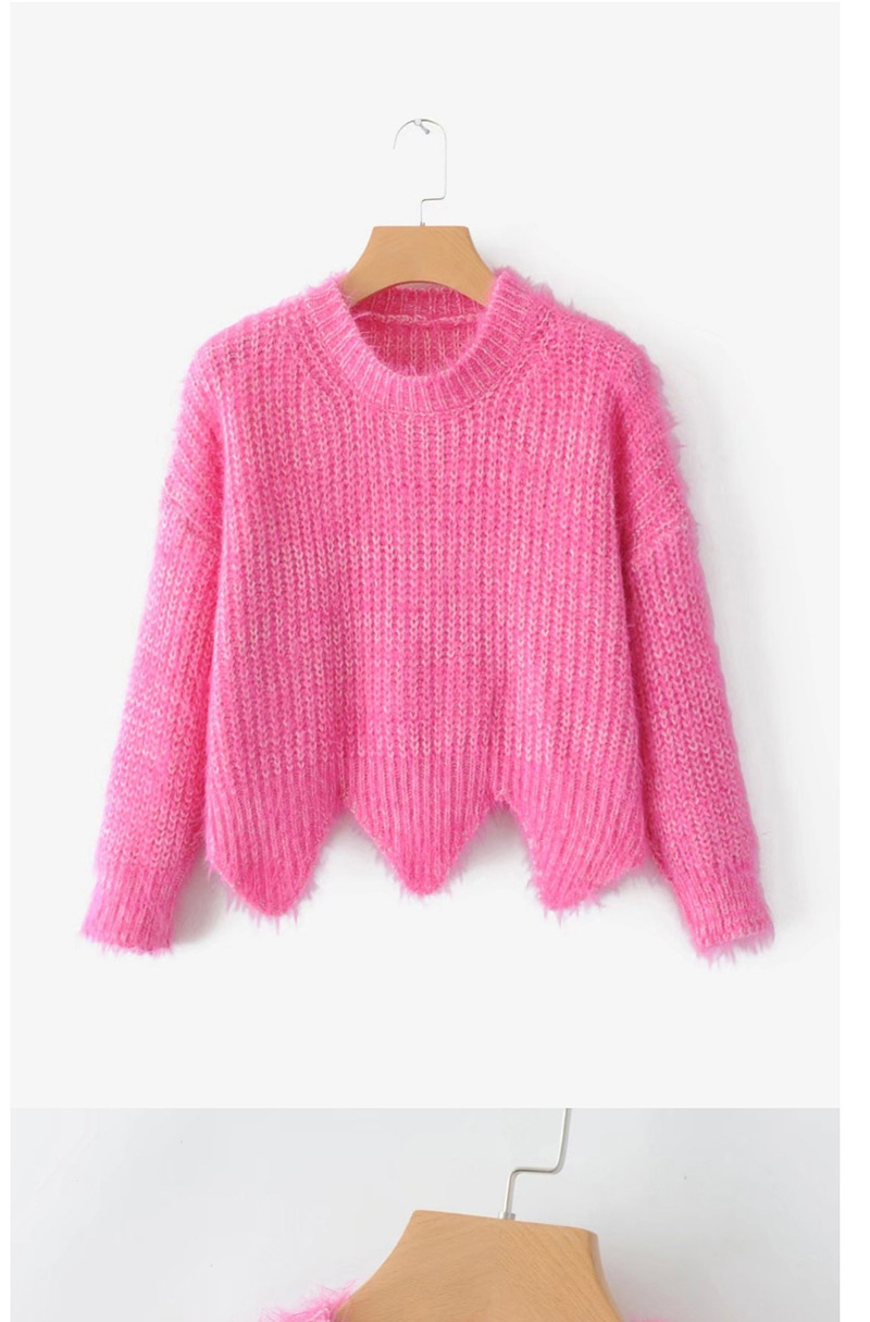 Fashion Khaki Pure Color Decorated Sweater,Sweater