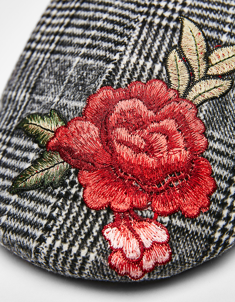 Fashion Gray Flower Pattern Decorated Hat,Beanies&Others