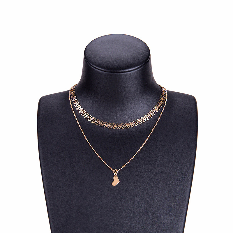 Fashion Gold Color Heart Shape Decorated Necklace,Bib Necklaces