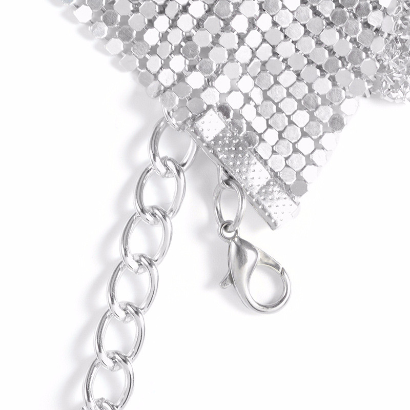 Fashion Silver Color Pure Color Decorated V Neckline Body Chain,Body Piercing Jewelry