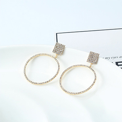 Fashion Silver Color Square Shape Decorated Earrings,Drop Earrings