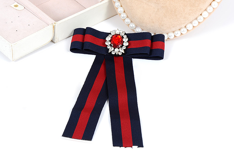 Elegant Navy+red Color-matching Decorated Brooch,Korean Brooches