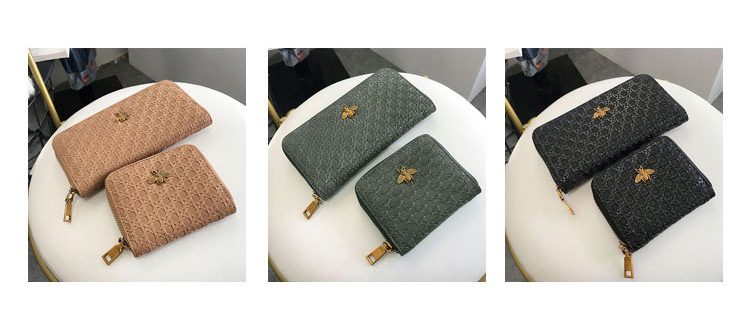 Fashion Kahaki Pure Color Decorated Wallet,Wallet