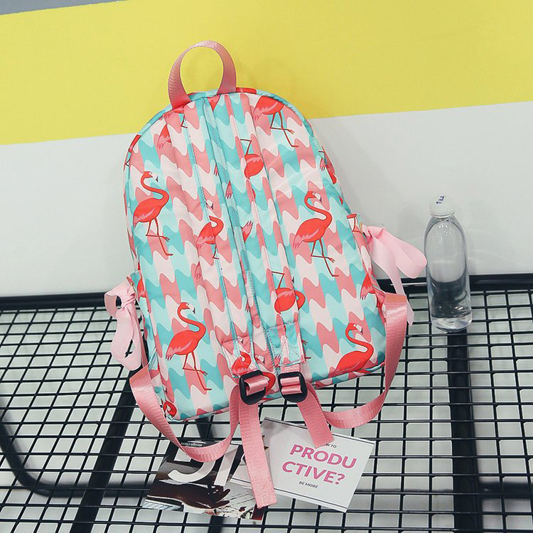 Fashion Pink Flamingo Shape Decorated Backpack,Backpack