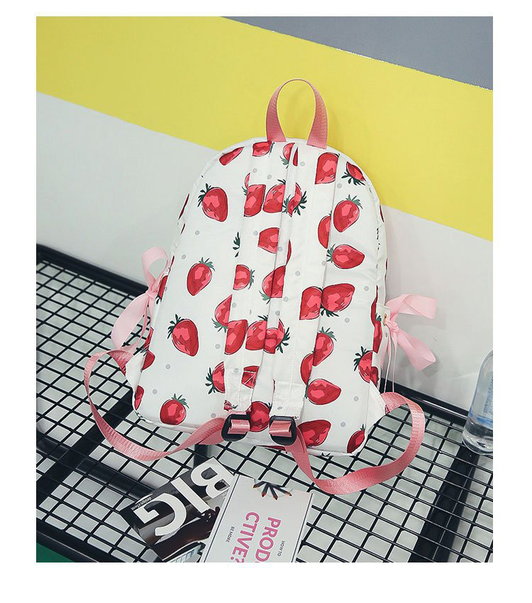 Fashion Pink Strawberry Shape Decorated Backpack,Backpack