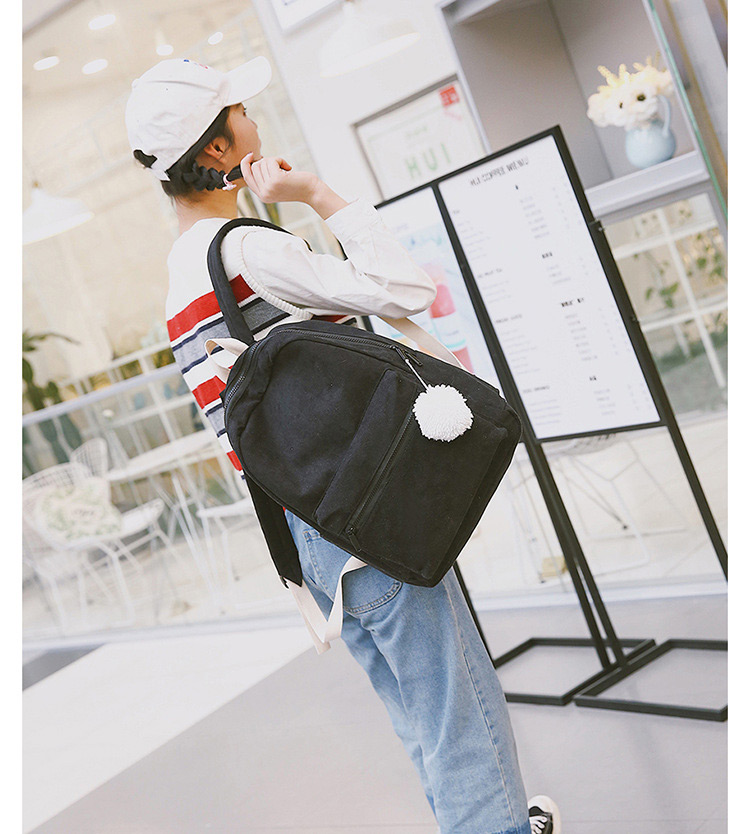 Fashion Gray Pure Color Decorated Backpack,Backpack