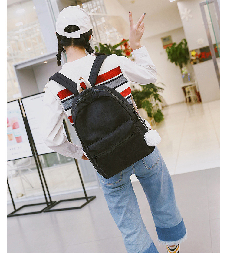 Fashion Khaki Pure Color Decorated Backpack,Backpack