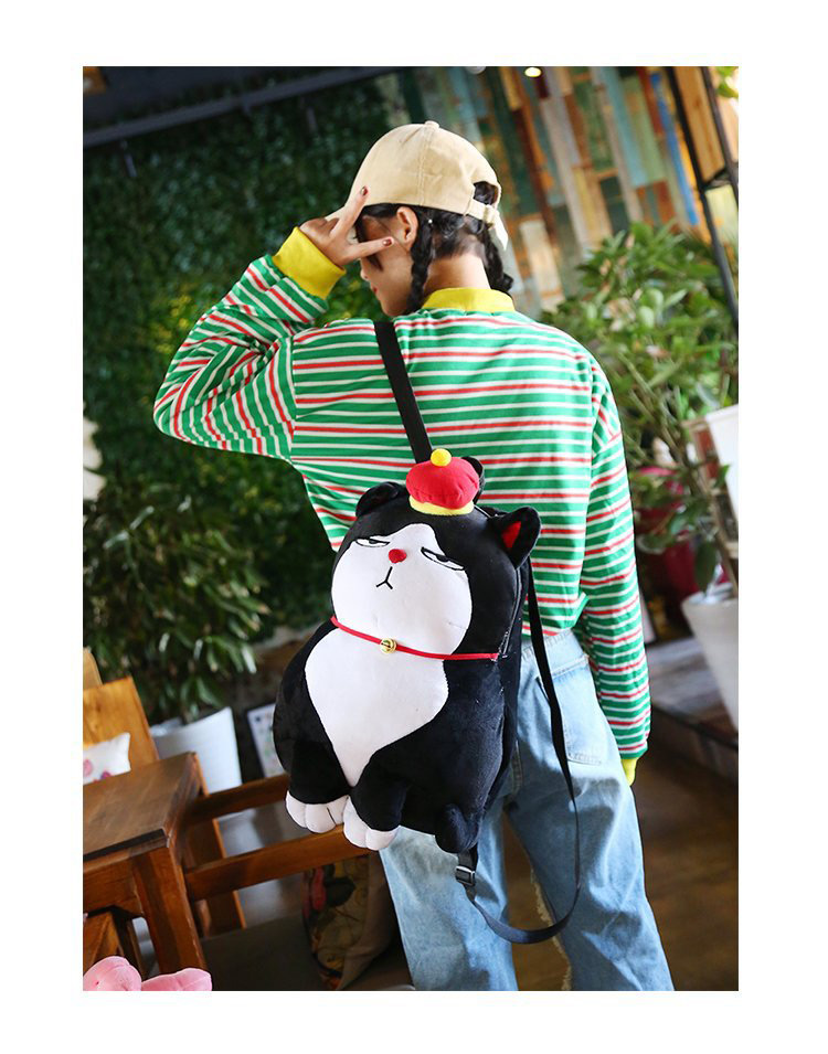 Lovely Black+red Cat Shape Decorated Backpack,Backpack