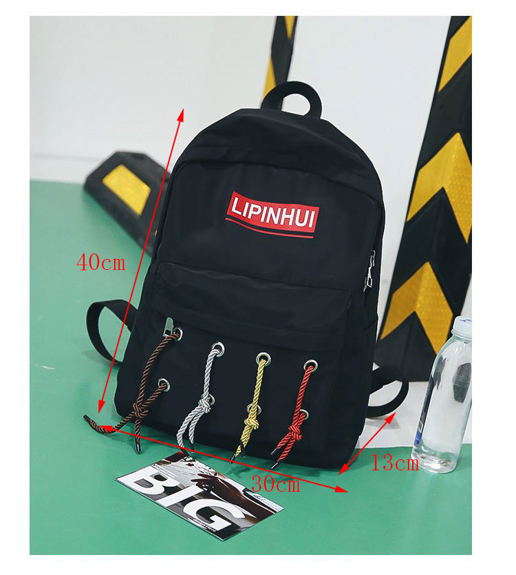Fashion Yellow Letter Shape Decorated Backpack,Backpack
