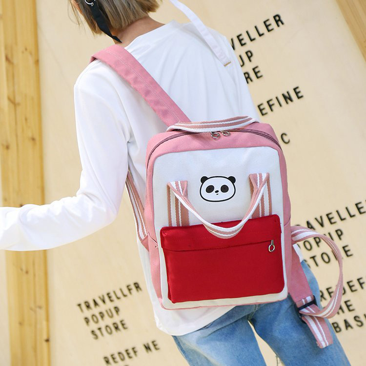 Lovely Green Panda Shape Decorated Backpack,Backpack