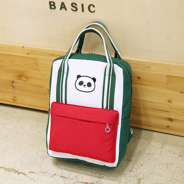 Lovely Green Panda Shape Decorated Backpack,Backpack