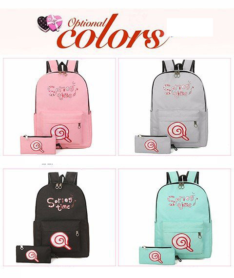 Fashion Gray Lollipops Shape Decorated Backpack,Backpack