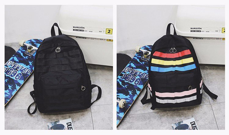 Fashion Multi-color Color-matching Decorated Backpack,Backpack