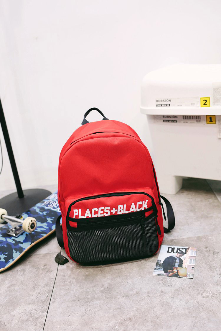 Fashion Black Letter Shape Decorated Backpack,Backpack
