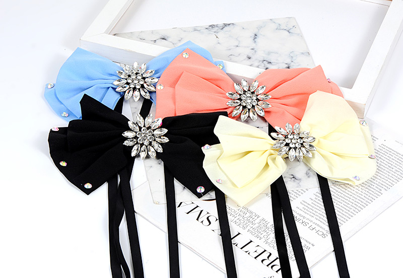 Fashion Pink Flower Shape Decorated Bowknot Choker,Korean Brooches