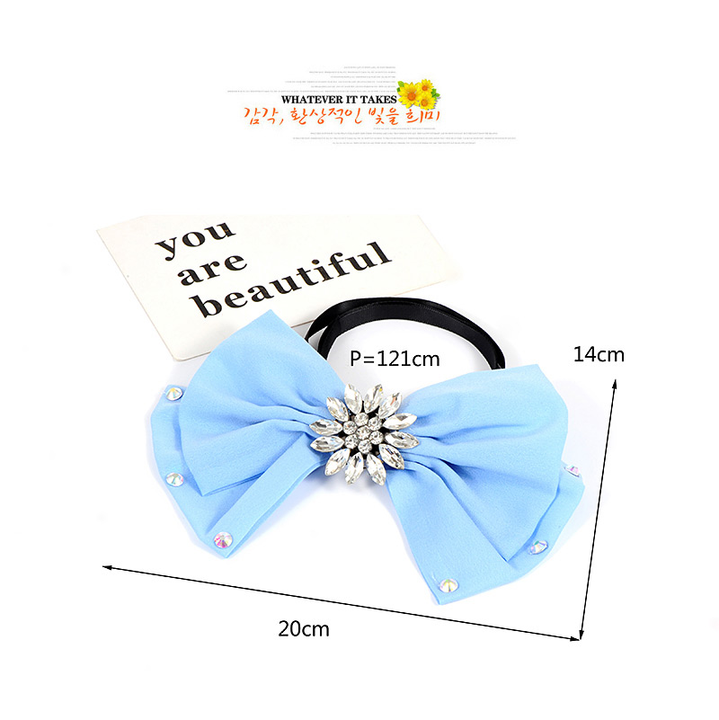 Fashion Blue Flower Shape Decorated Bowknot Choker,Korean Brooches