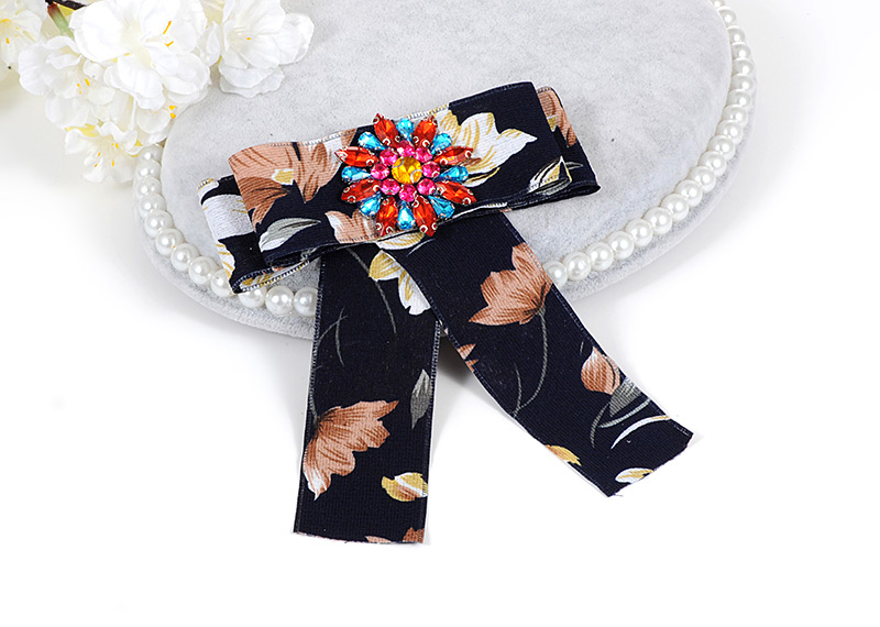 Fashion Pink Flower Pattern Deorated Bowknot Brooch,Korean Brooches